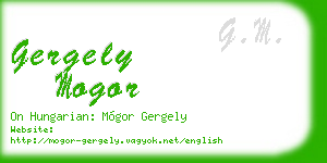 gergely mogor business card