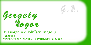 gergely mogor business card
